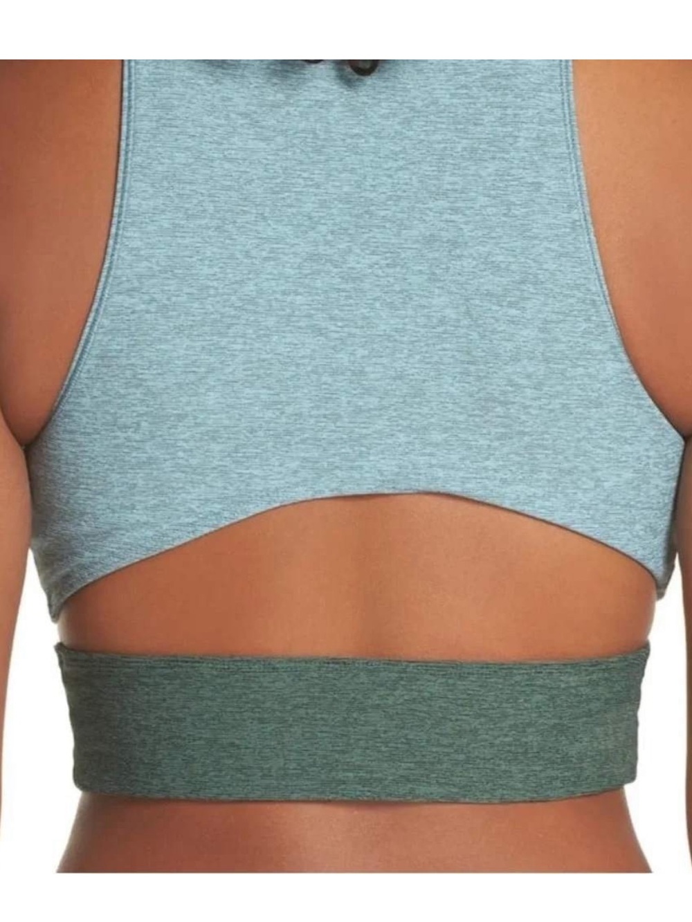 Outdoor Voices Tri-Tone Slashback Tank Workout Yoga Top Blue/Gray/Peach S NWOT - Picture 7 of 8